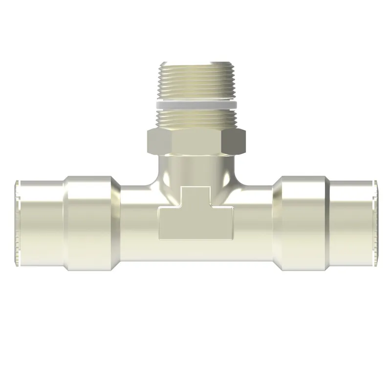 ADPT BRASS PUSH CONN Tee MP Swvl on Bran — photo 3 of 3