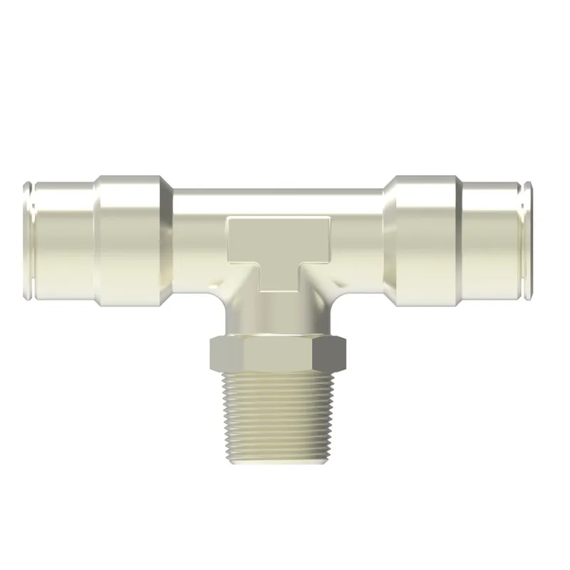 ADPT BRASS PUSH CONN Tee MP Swvl on Bran — photo 2 of 3