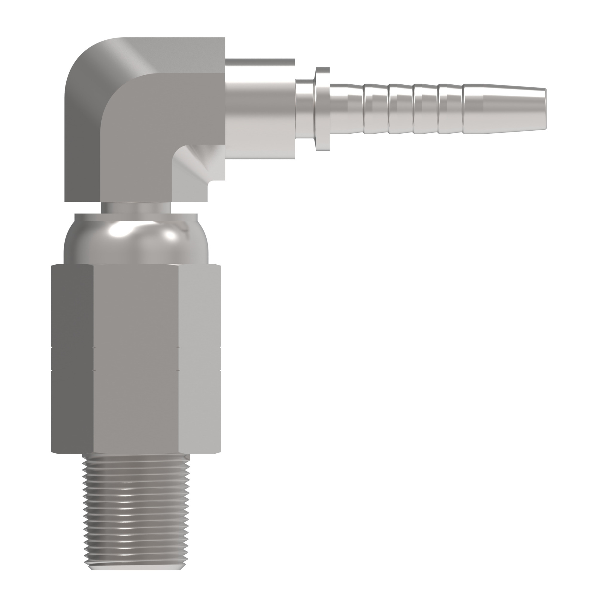 HOSE NIPPLE, 2P/06, NPTF-M/06, CS, 90D — photo 3 of 4