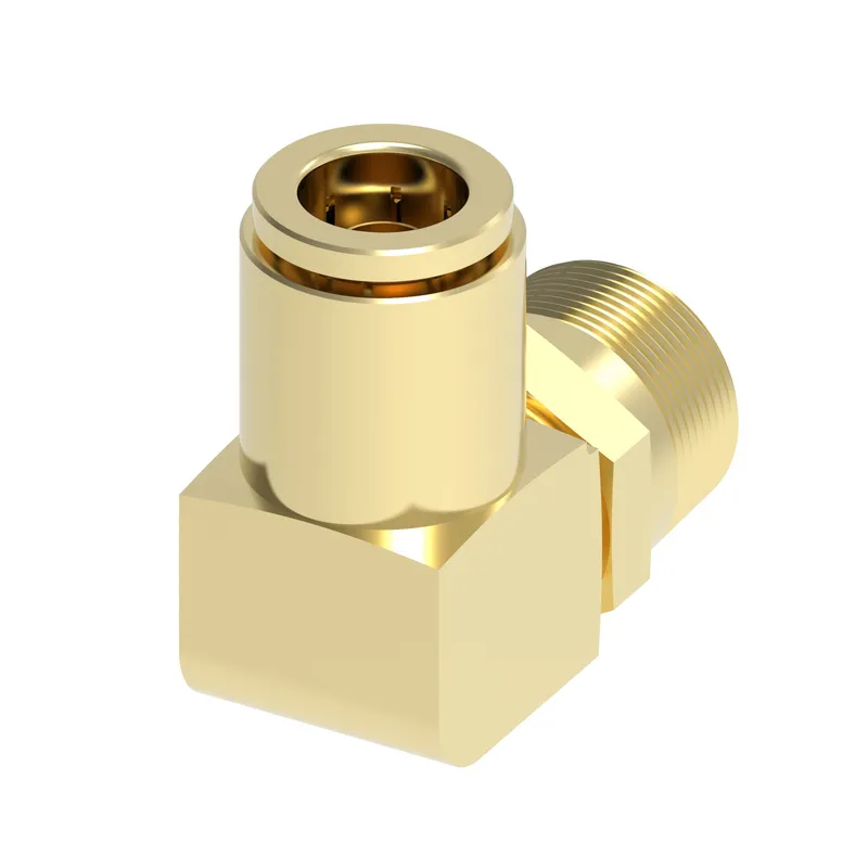 QCAB Adapter Brass 90D 1/2T X 1/4MP swvl — photo 1 of 3
