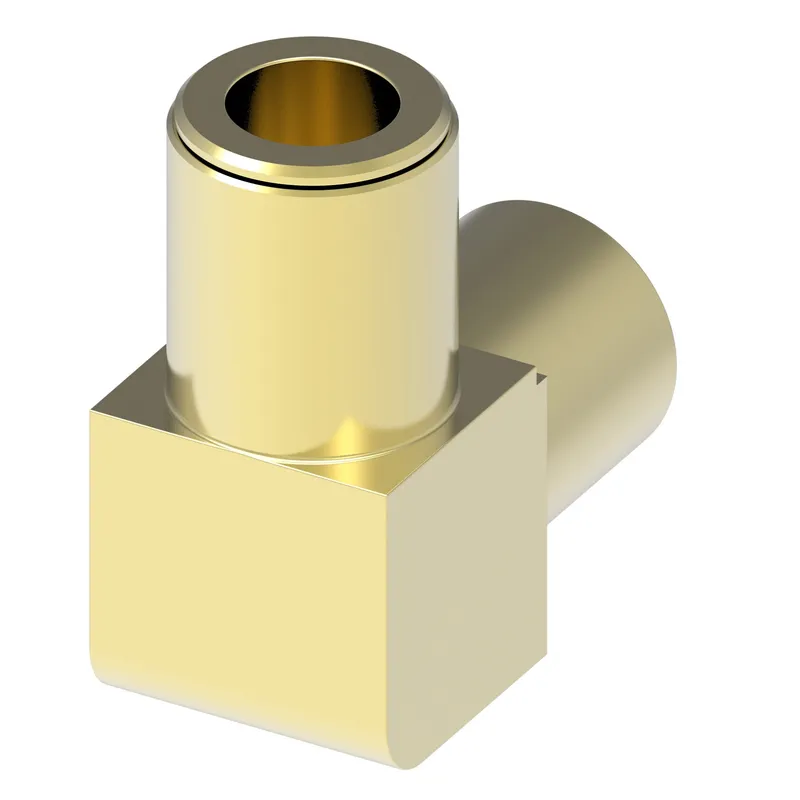 QCAB Adapter Brass 90d 1/4 T x 1/8 FP — photo 1 of 3