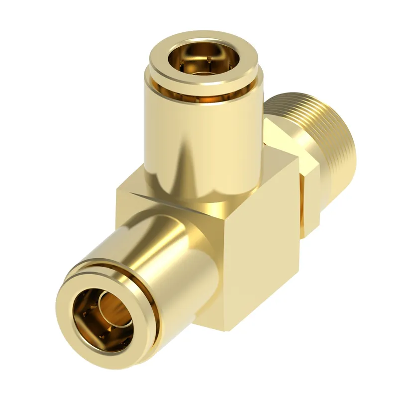 QCAB Adapter Brass TEE 1/4T 1/4MP Swvl 1 — photo 1 of 3