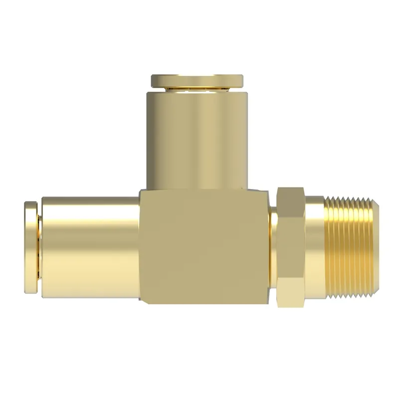 QCAB Adapter Brass TEE 1/4T 1/4MP Swvl 1 — photo 2 of 3