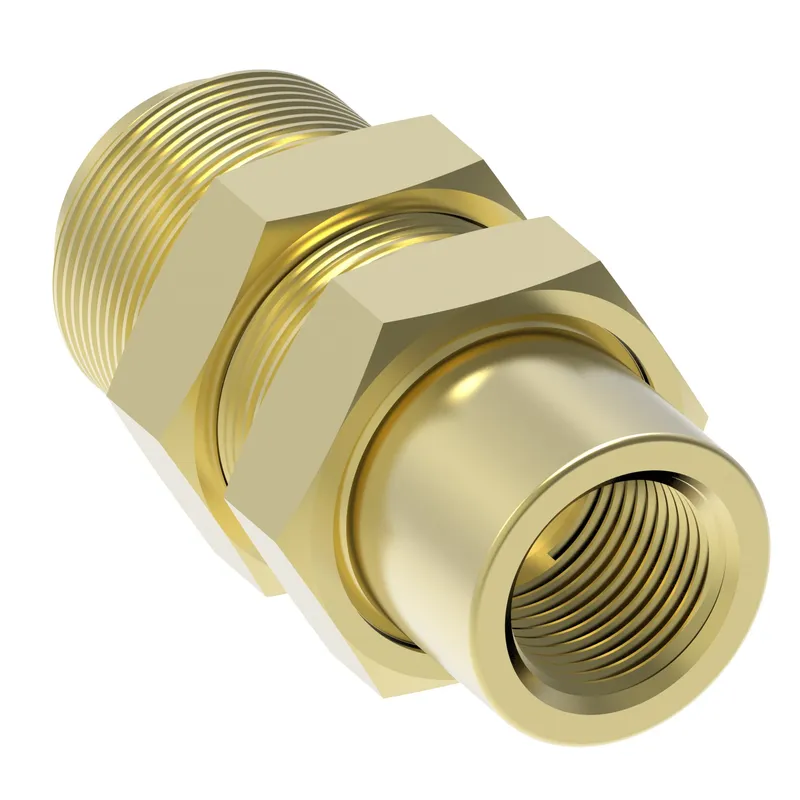 QCAB Adapter Brass BULKHEAD 1/4T X 1/4FP — photo 2 of 3