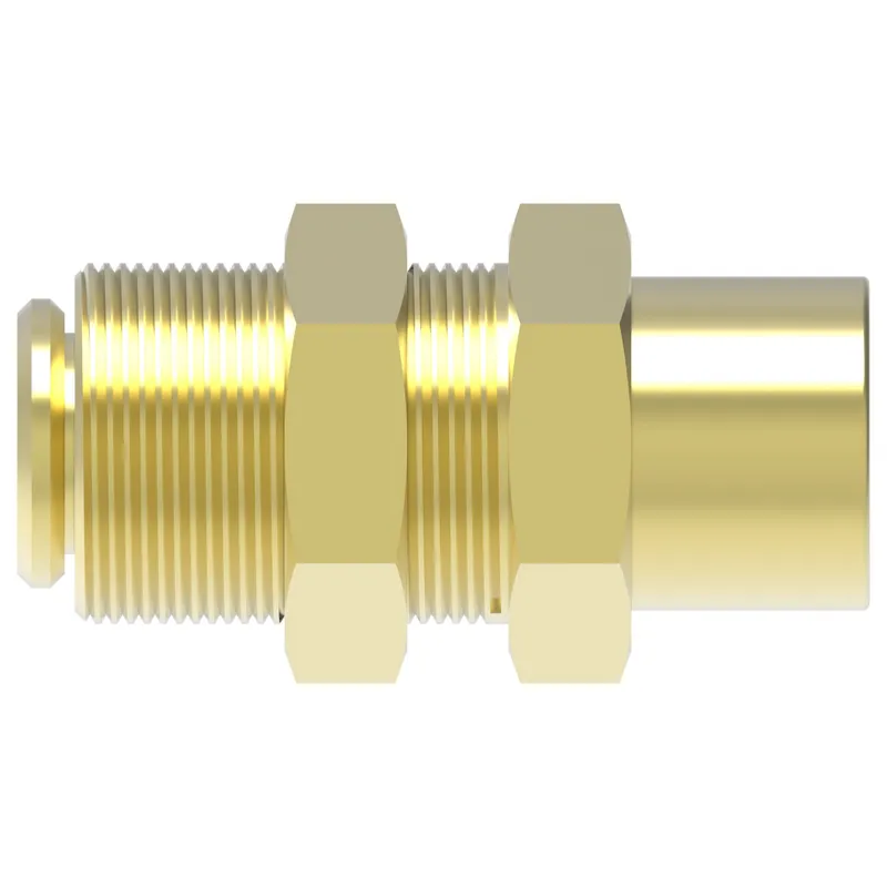 QCAB Adapter Brass BULKHEAD 1/2T x 1/2FP — photo 3 of 3