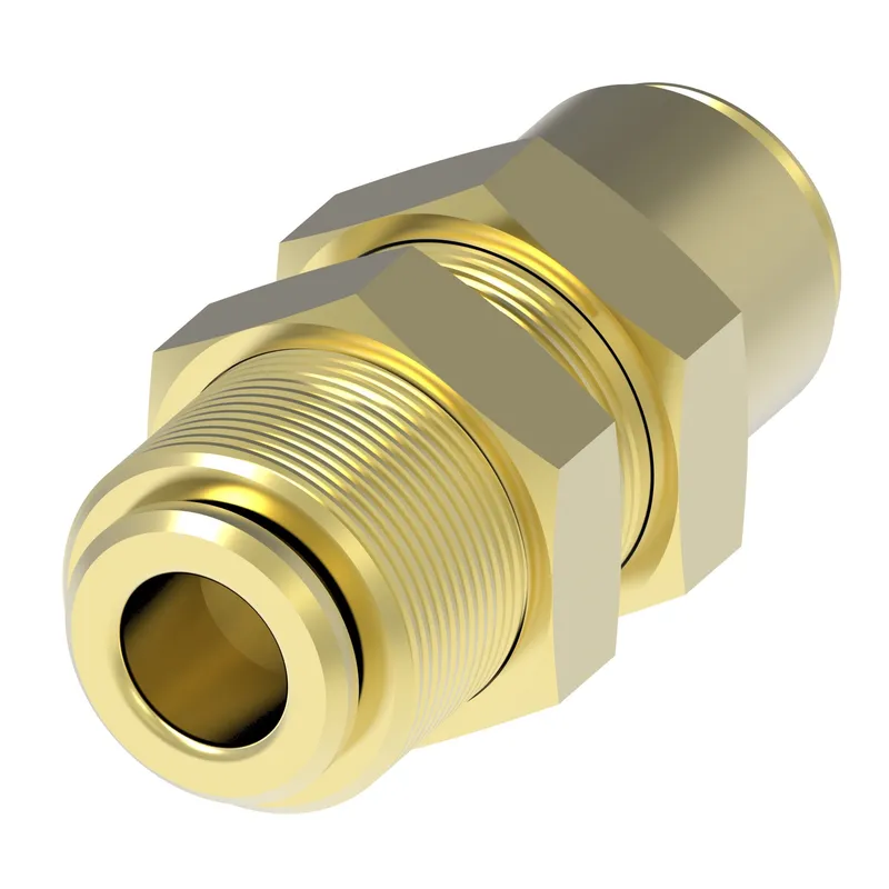 QCAB Adapter Brass BULKHEAD 1/4 T x 1/4T — photo 1 of 3