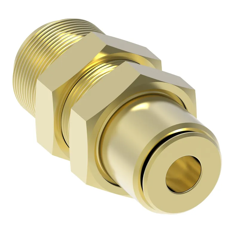 QCAB Adapter Brass BULKHEAD 3/8T x 3/8T — photo 2 of 3