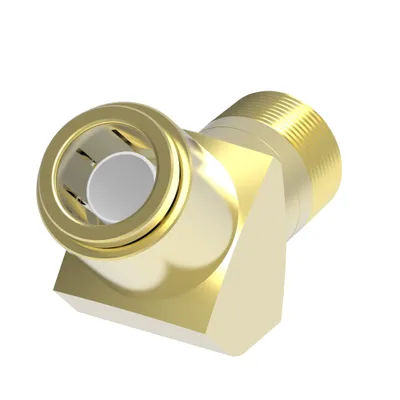 QCAB Adapter Brass 45D 3/4T X 1/2MP
