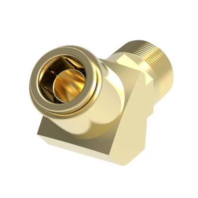 QCAB Adapter Brass 45D 1/4T 1/8MP swvl