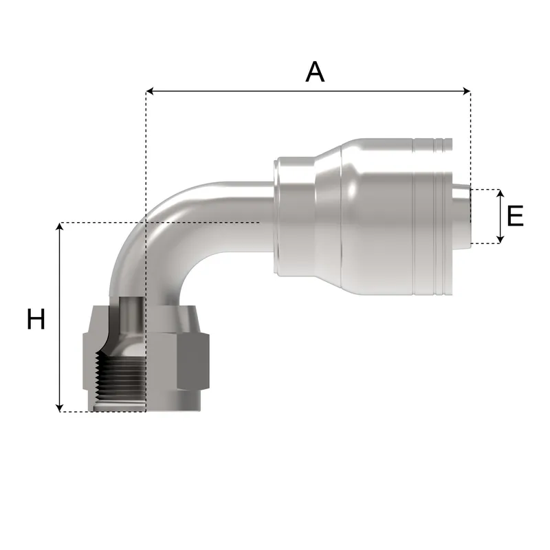 HOSE FTG, 1A/10, JIC-F/10, CS, 90D — photo 5 of 5