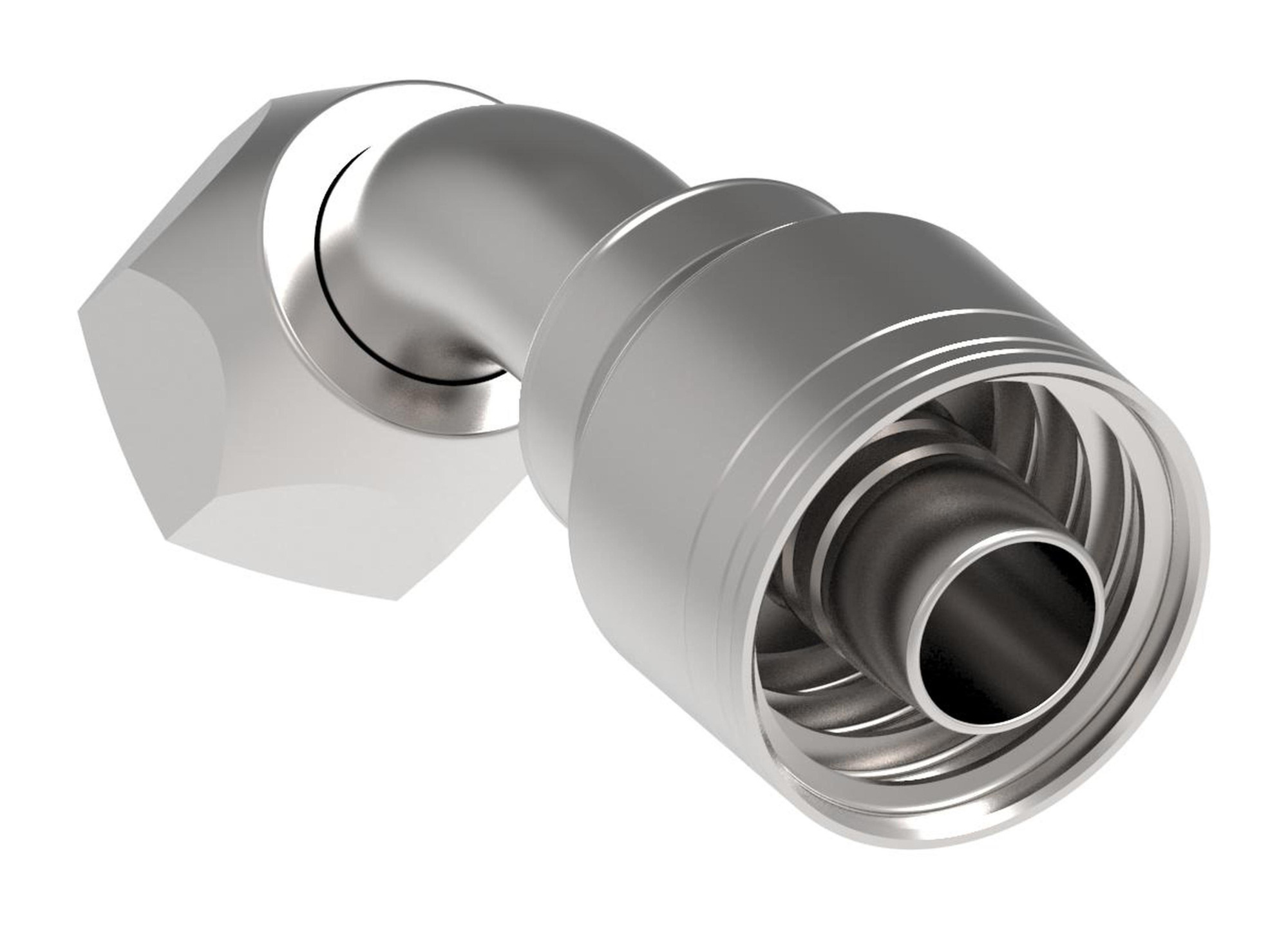 HOSE FTG, 1G/10, JIC-F/12, CS, 45D — photo 3 of 4