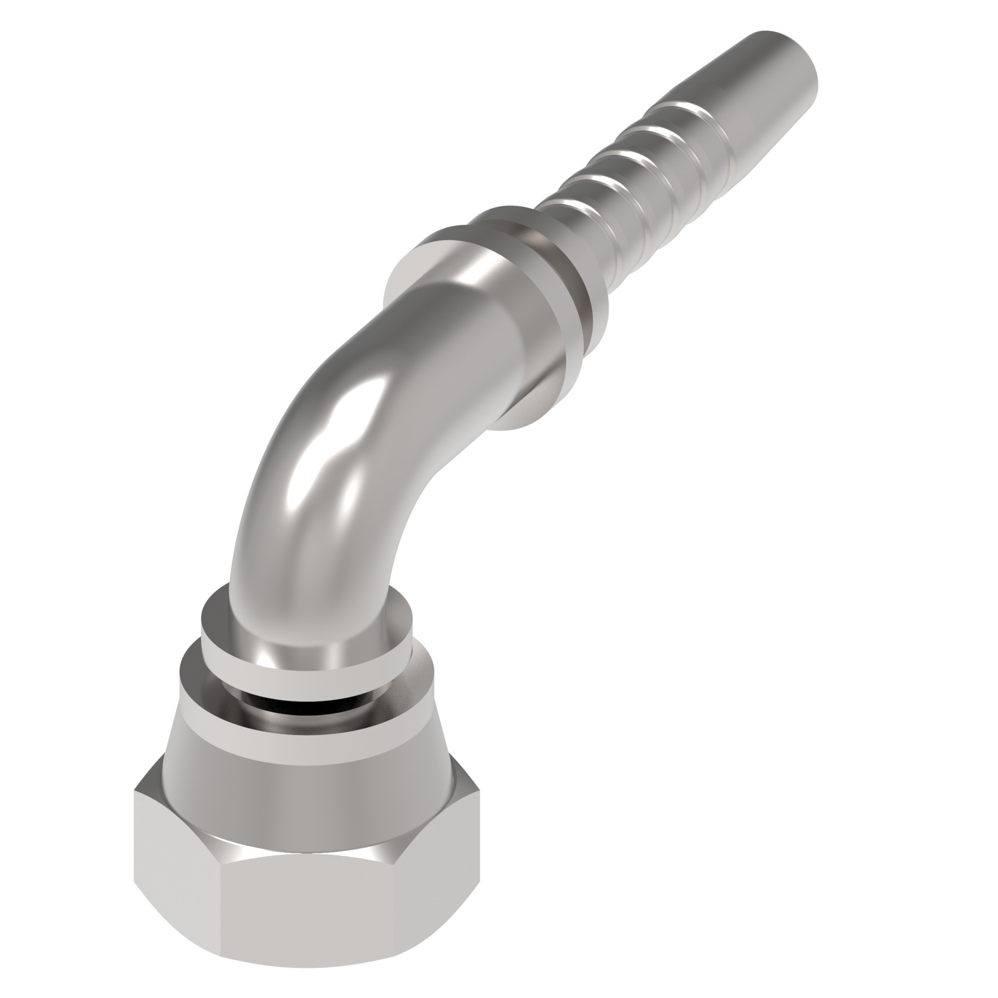 HOSE NIPPLE, 2P/04, MORFS-F/16, CS, 90D — photo 1 of 4