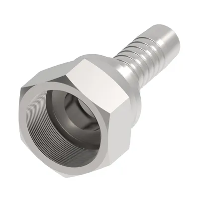 HOSE NIPPLE, 1P/08, BSPFF-F/12, CS, STR