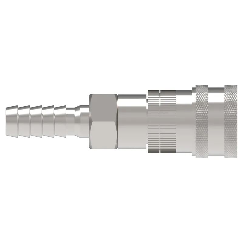 COUPLING,2HKGL,F,1/4,SS,BARB,NBR — photo 2 of 3