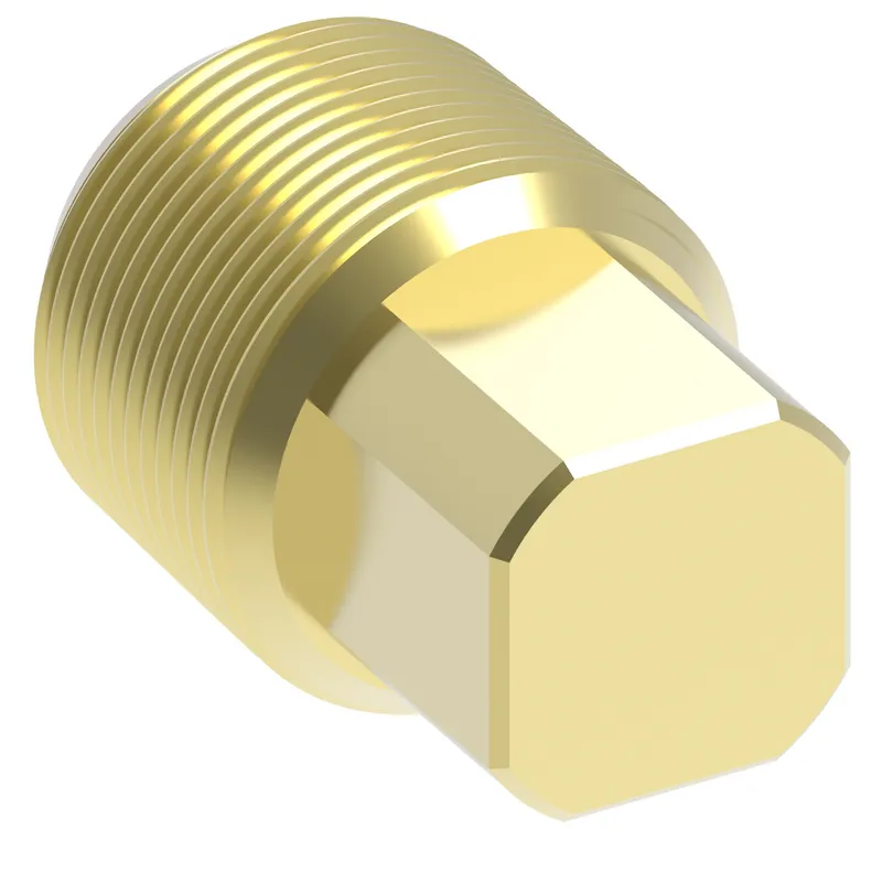 ADAPTER BRASS PIPE PLUG SQ HEADED 3/8 MP — photo 3 of 3