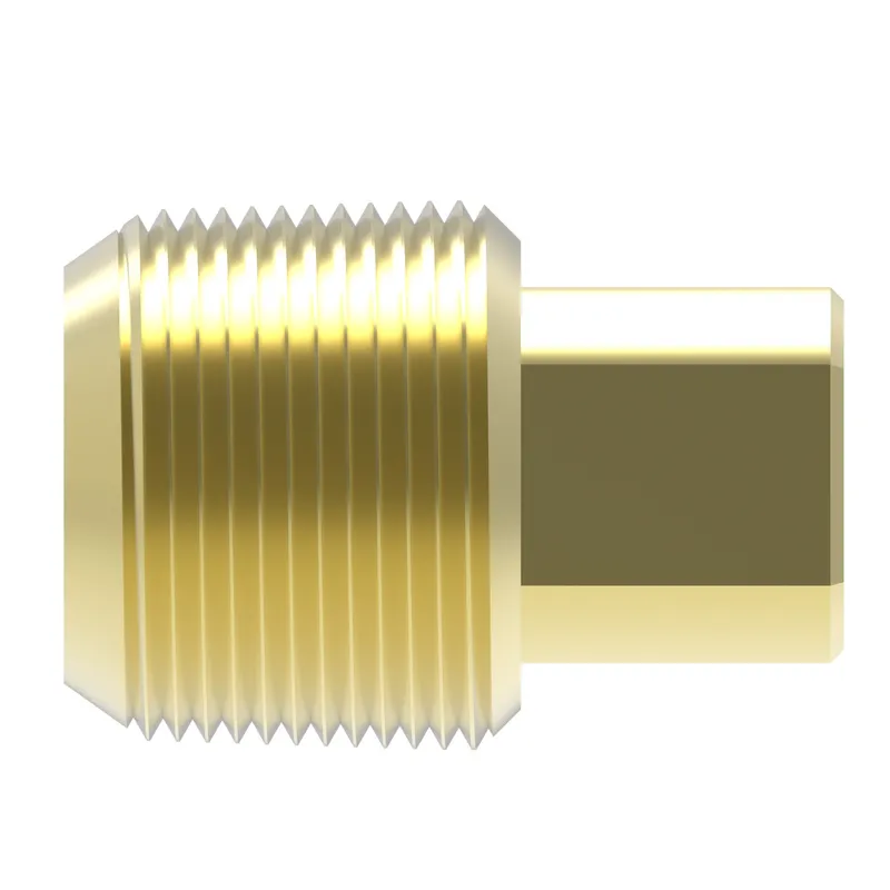 ADAPTER BRASS PIPE PLUG SQ HEADED 3/8 MP — photo 2 of 3