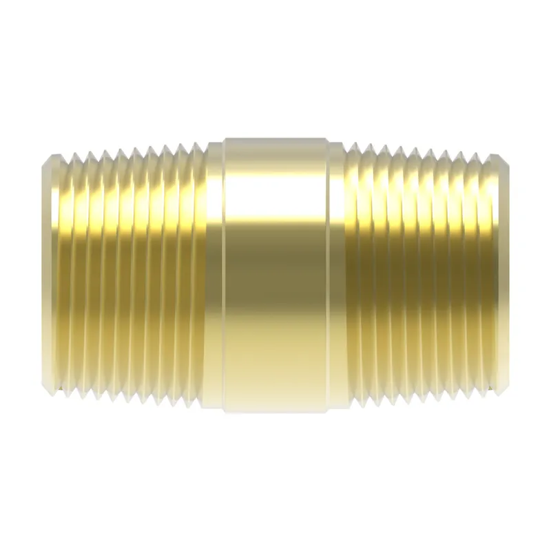 Adapter Brass Str Close NippleMP x MP — photo 2 of 3