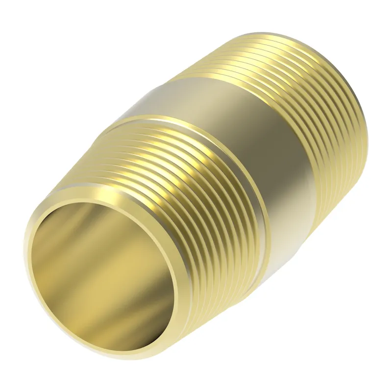 Adapter Brass Str Close NippleMP x MP — photo 1 of 3