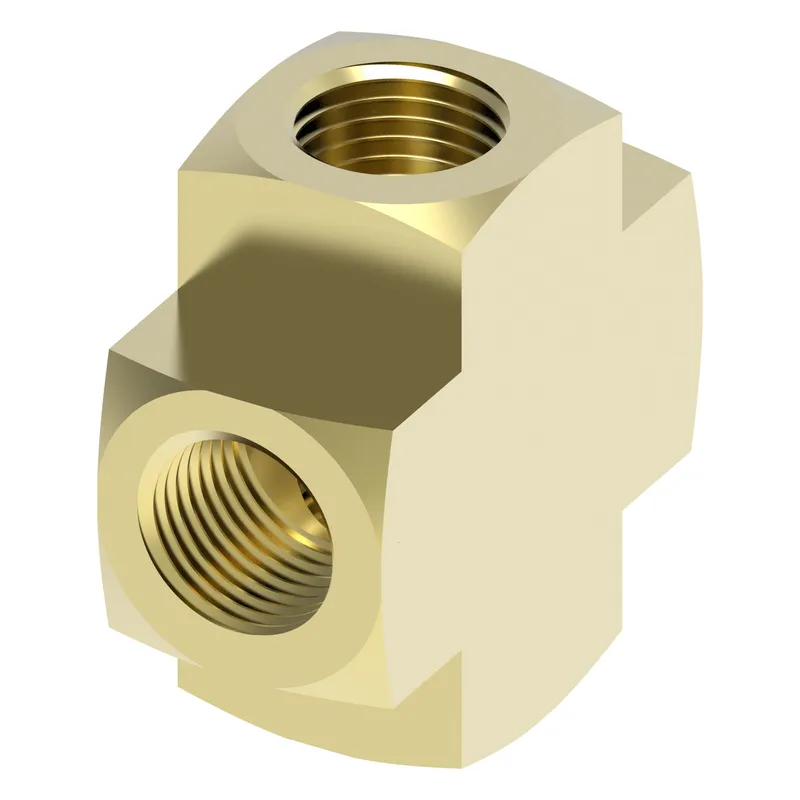 ADPT,BRASS,PIPE CROSS CROSS 1/2FP — photo 1 of 3