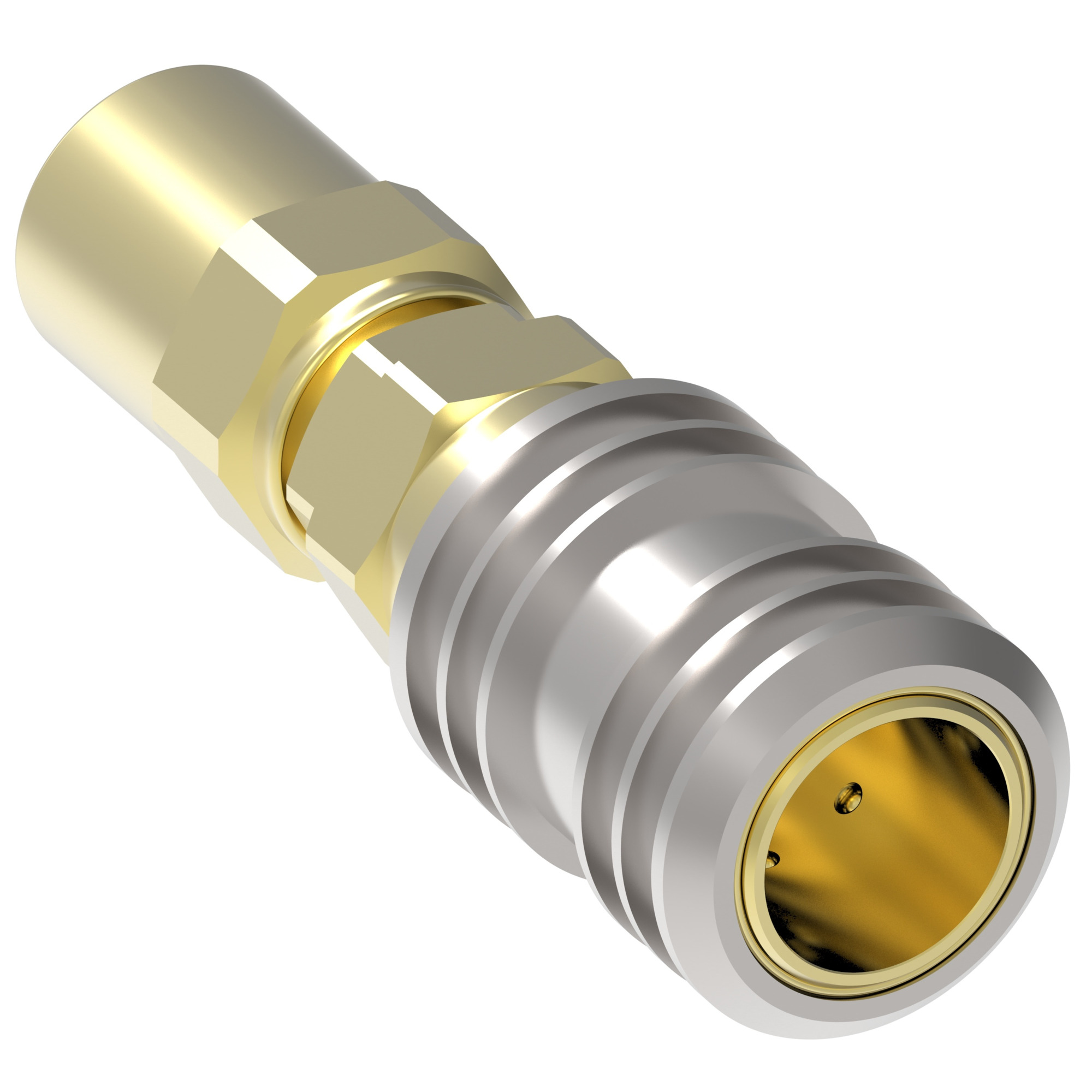 Cplng, 400 SERIES FEMALE, BRASS — photo 3 of 3