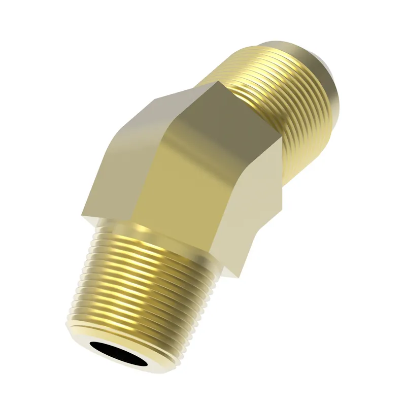 Adapter Brass SAE45Flare 45Elbow -4T x - — photo 1 of 3