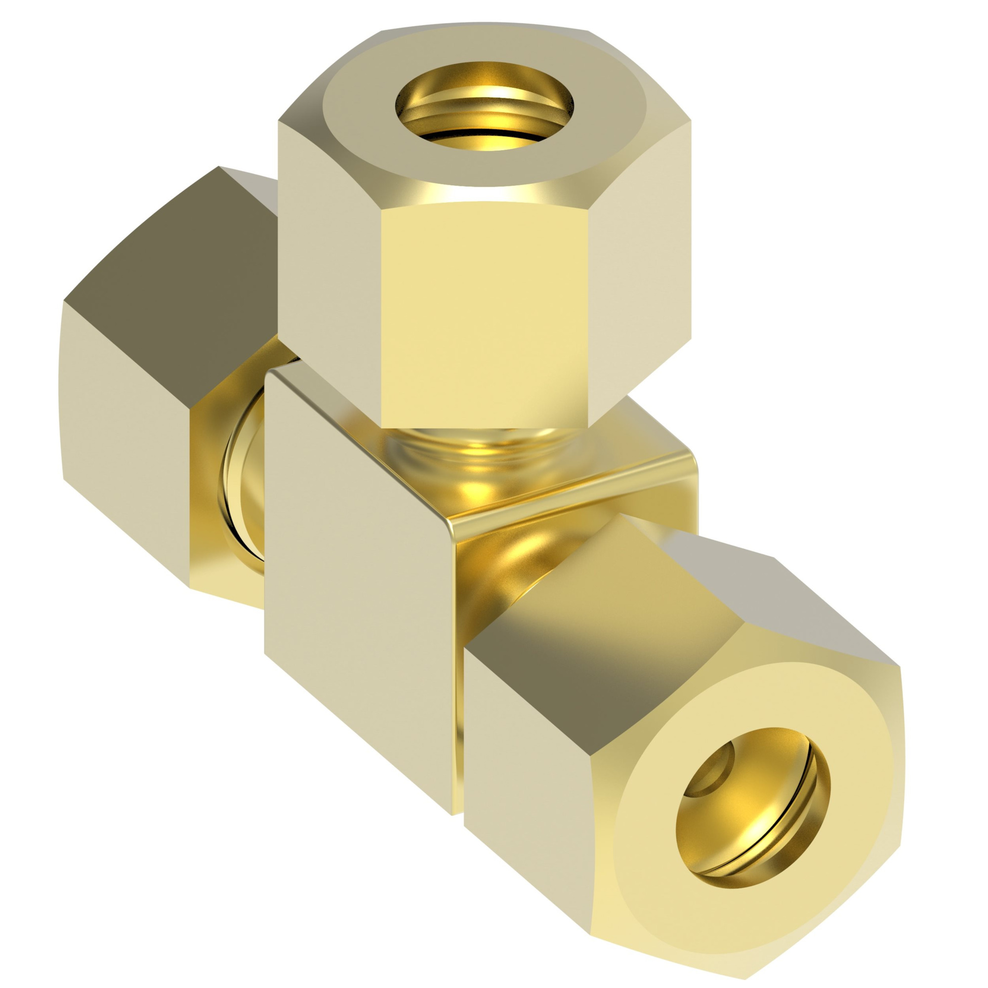 Adapter Selfalign Brass 102-70004-02 TEE — photo 3 of 3