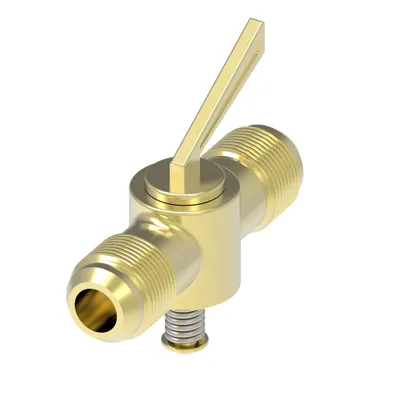 VALVE BRASS SAE 45 FLARE SHUTOFF VALVE