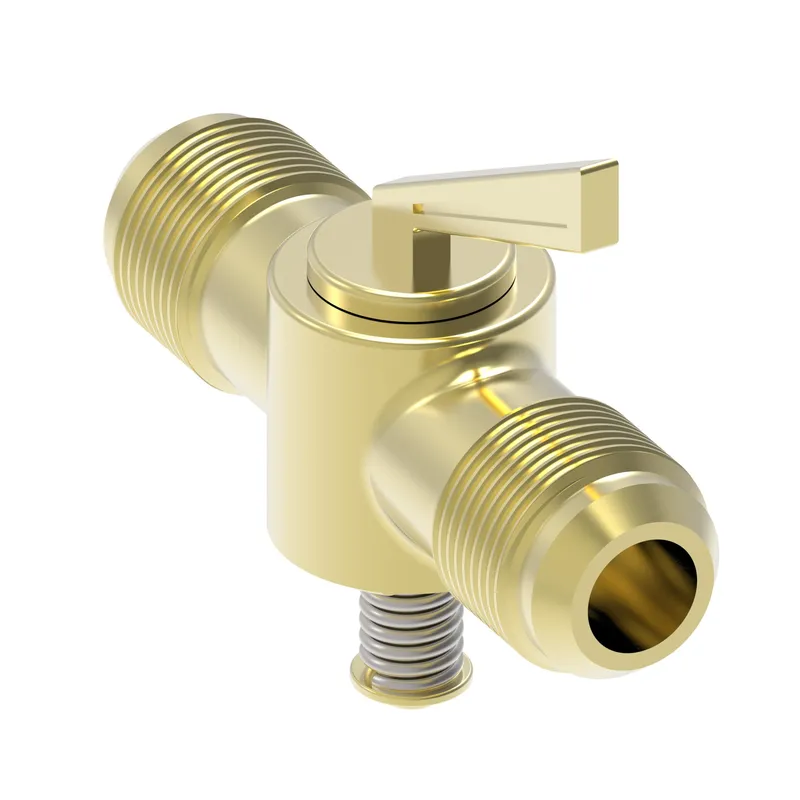 VALVE BRASS SAE 45 FLARE SHUTOFF VALVE — photo 3 of 3