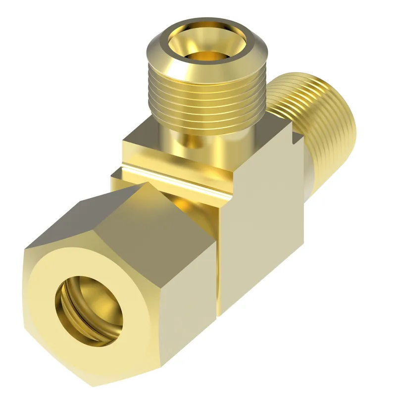 ADPT COMP TEE BRASS ASSY-3Tx1/8MPx-3T — photo 1 of 3