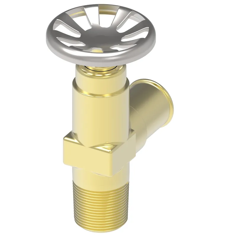 Brass Drain Valve 90D 5/8 HOSE X 1/2 MP — photo 1 of 3