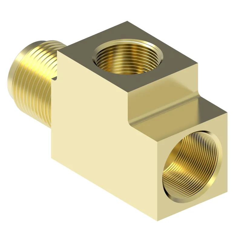 Adpt brass brake tee -3Fx-3M-3F 9/16-20 — photo 2 of 3