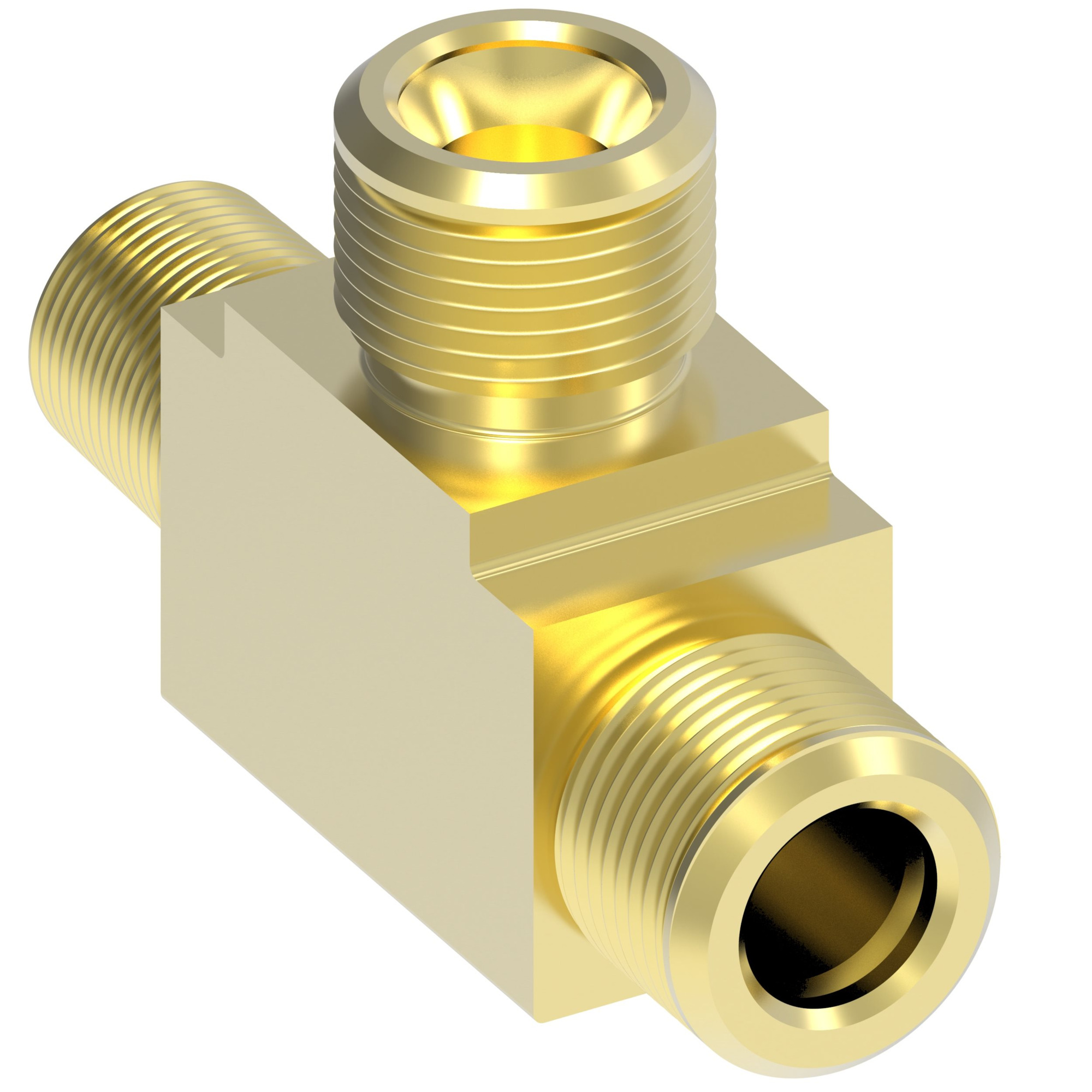 Adpt Brass Compressio TEE 3T X 2MP X 3T — photo 3 of 3