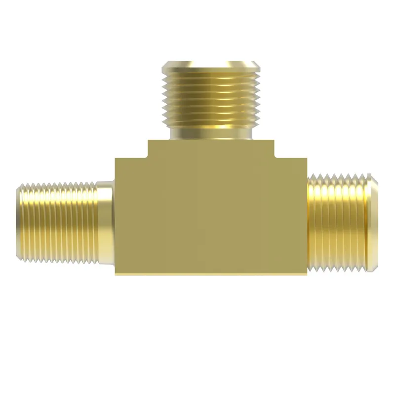 ADAPTER COMPRESSIONBRASS TEE 4T x2MP x 4 — photo 2 of 3