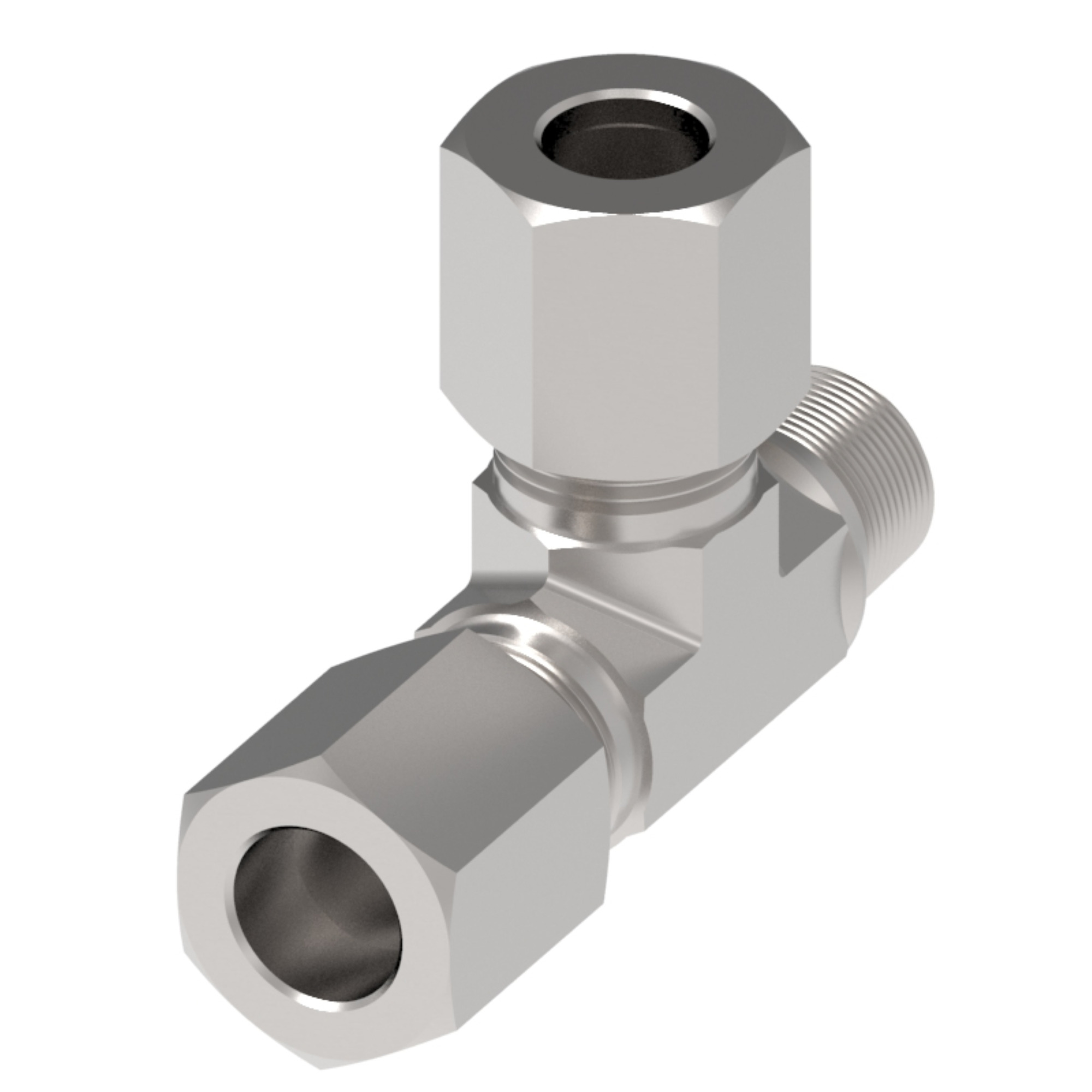 Adapter Flareless Steel Tee T x MP xT — photo 1 of 3