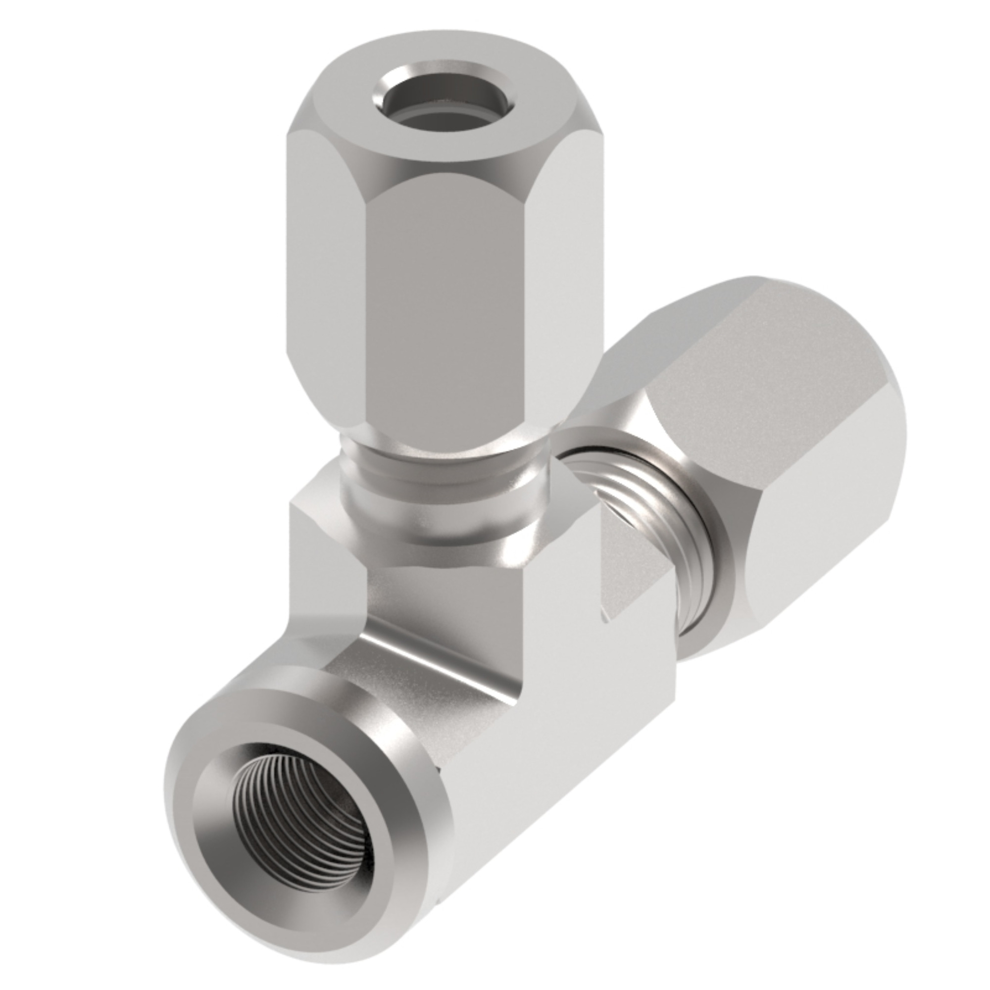 Adapter Flareless Steel Tee FP x T x T — photo 1 of 3