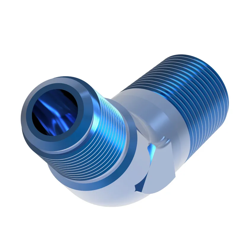 perf miscBLUE 45 DEG MALE AN TO PIPE — photo 1 of 3