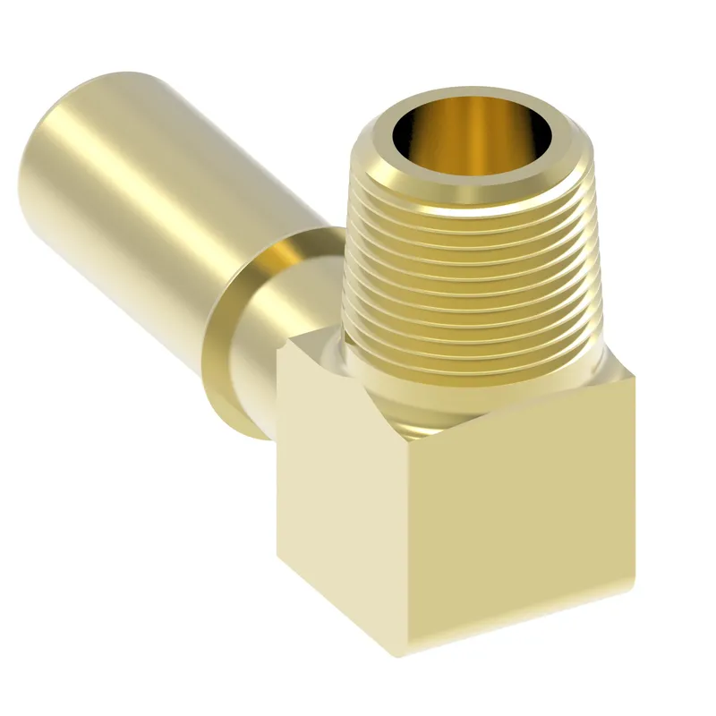 Adapter, NPTF/SM, 90 elbow, brass J2044 — photo 2 of 3