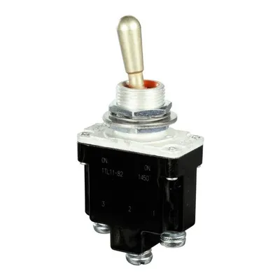 101TL1-2D MICRO SWITCH TL Series Toggle Switch, 1 pole, 2 position, IWTS (14-16 Gage) terminal, Locking Lever, Military Part Number MS27781-22D