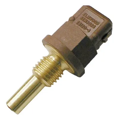 ES120-0029 ES120 Series immersion temperature probe, NTC, 2,000 Ohm, ±5.0% tolerance, 20 °C [68 °F] accuracy, brass, threaded body (18 PTF 27 TPI), overmolded connectorDelphi 90° M