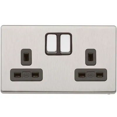 K24347ABSB Aspect™ 13A 2G Switchsockets
