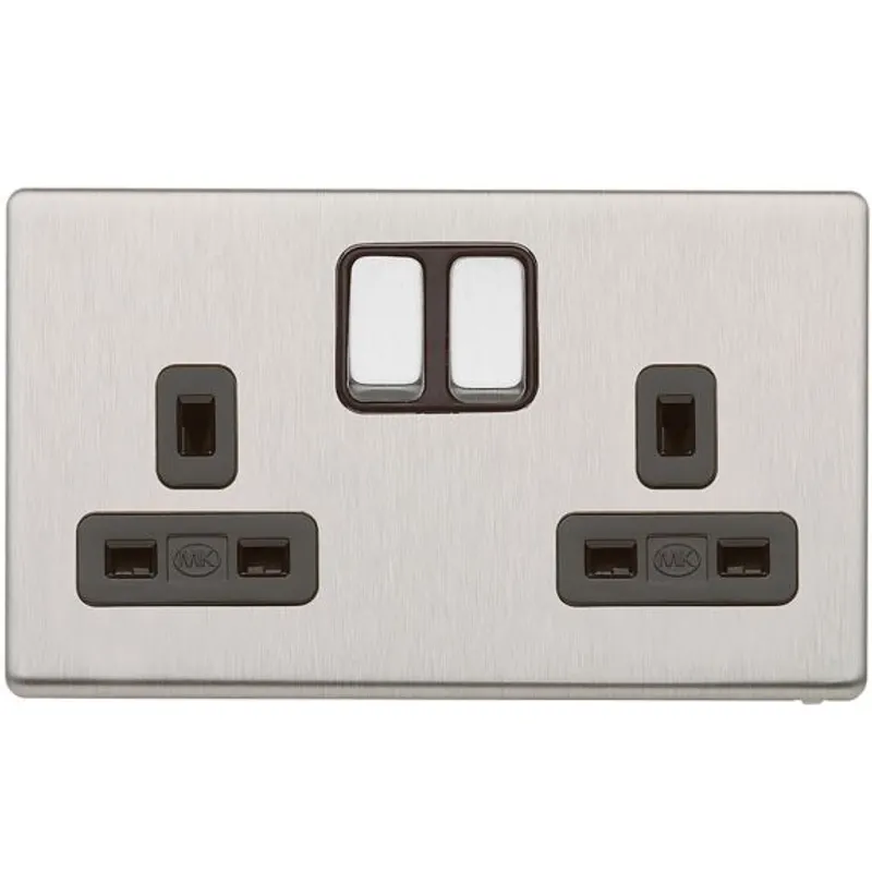 K24347ABSB Aspect™ 13A 2G Switchsockets
