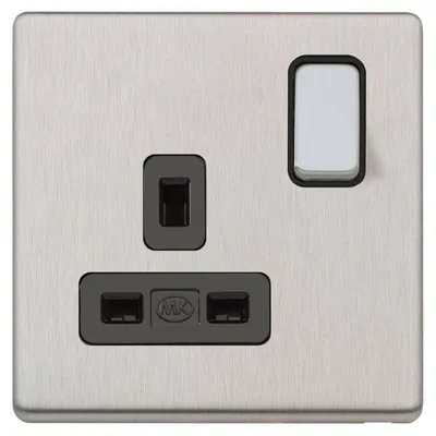 K24357ABSB Aspect™ 13A 1G Switchsockets
