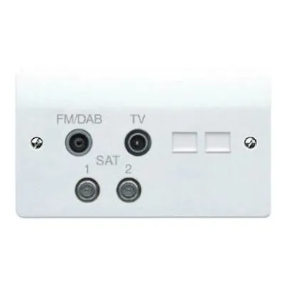 K3520WHI Logic Plus™ TV/FM and Satellite Socket Outlet