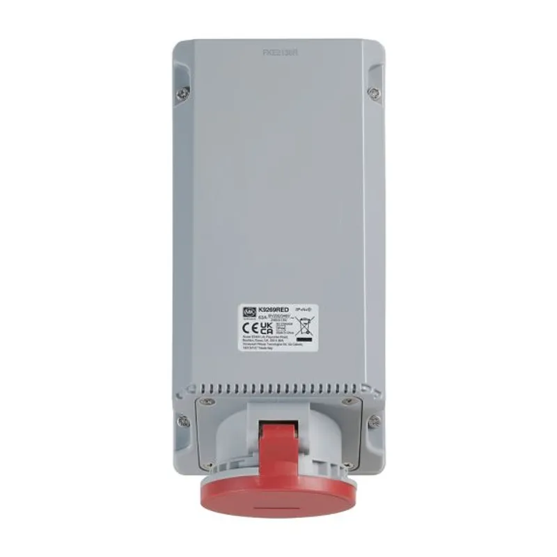 K9193YEL Commando Socket Outlet Angled Surface