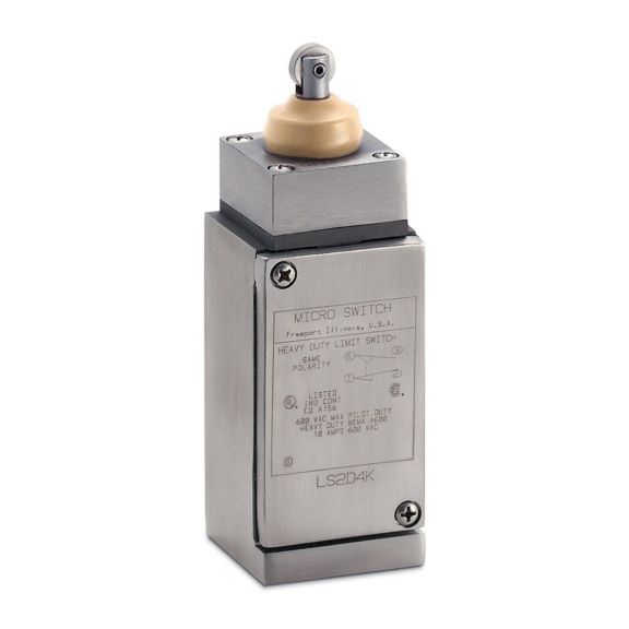 LS2A4KC Series HDLS Stainless Steel Non Plug-in: Side Rotary - Lever Not Included; 1NC 1NO Single-Pole, Double Throw, Snap-Action, Double-Break; 6-foot Cable