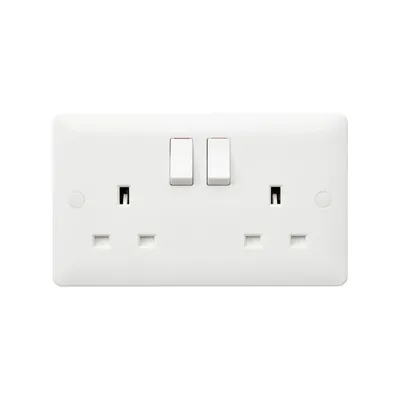 MB2647DPWHI MK Base 13A 2G Switchsockets