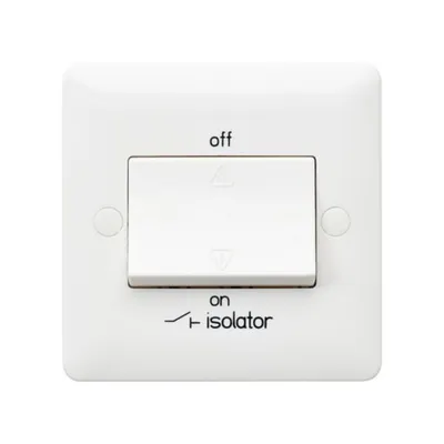 MB4859WHI MK Base Three Pole Fan Isolator