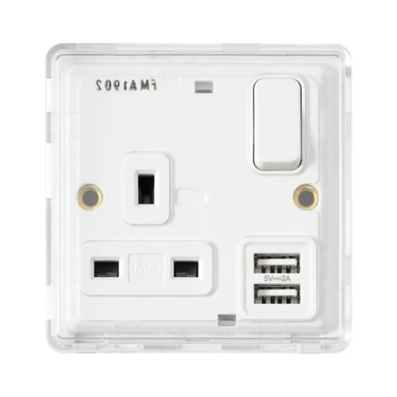 MH24344BLKC MK Dimensions USB Integrated SwitchSocket Modules
