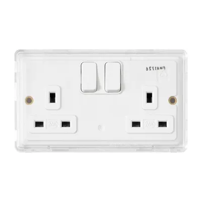 MH4347BLKC MK Dimensions 13A 2G Switchsocket Modules