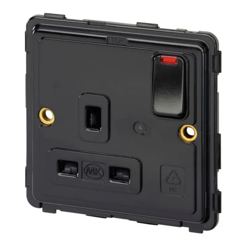 MH4357BLKC MK Dimensions 13A 1G Socket Modules